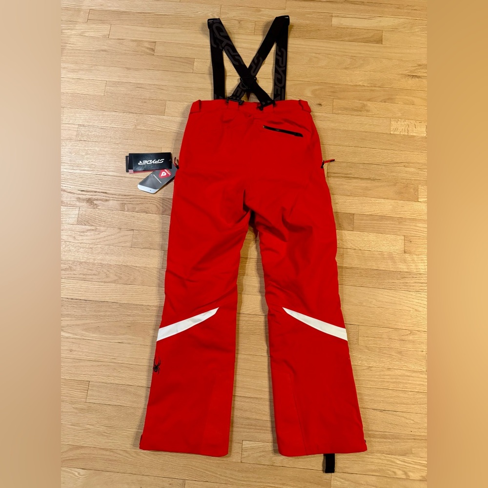 Men's Red Ski Pants with Suspenders